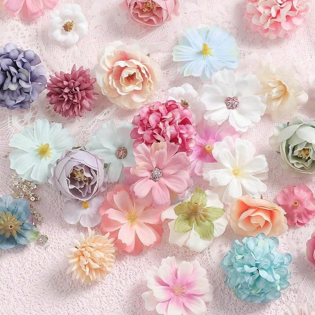 Embellishments Silk Flowers Fabric for buds Suitable For Embellishing