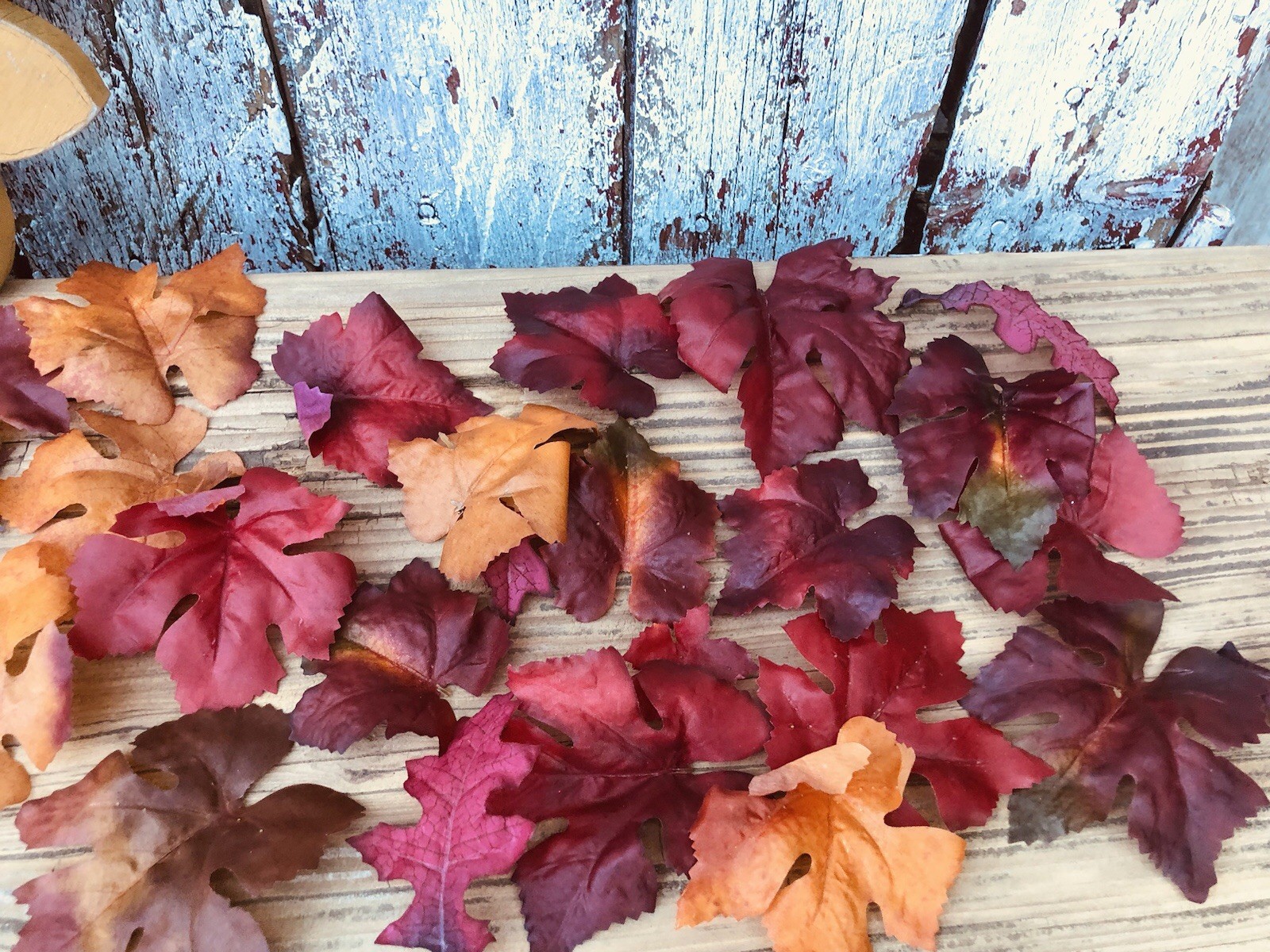 36 Redwood Forest Silk Fall Leaves Autumn Artificial LOOSE in A BAG