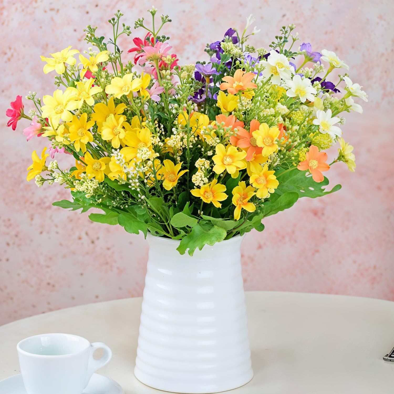 Artificial Daisy Flowers Assorted Colors Bunches of 8