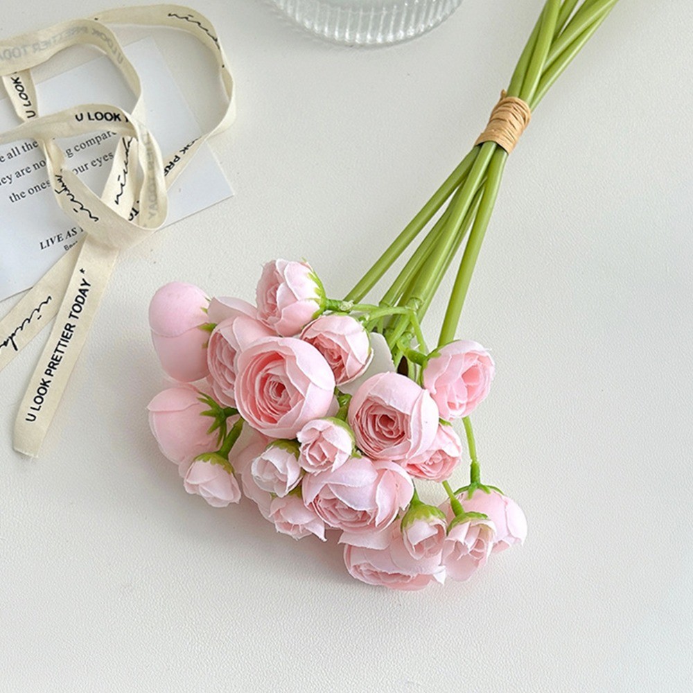 18Pcs Ranunculus Artificial Flowers Fake Wedding Flowers DIY Bouquets Home Decor