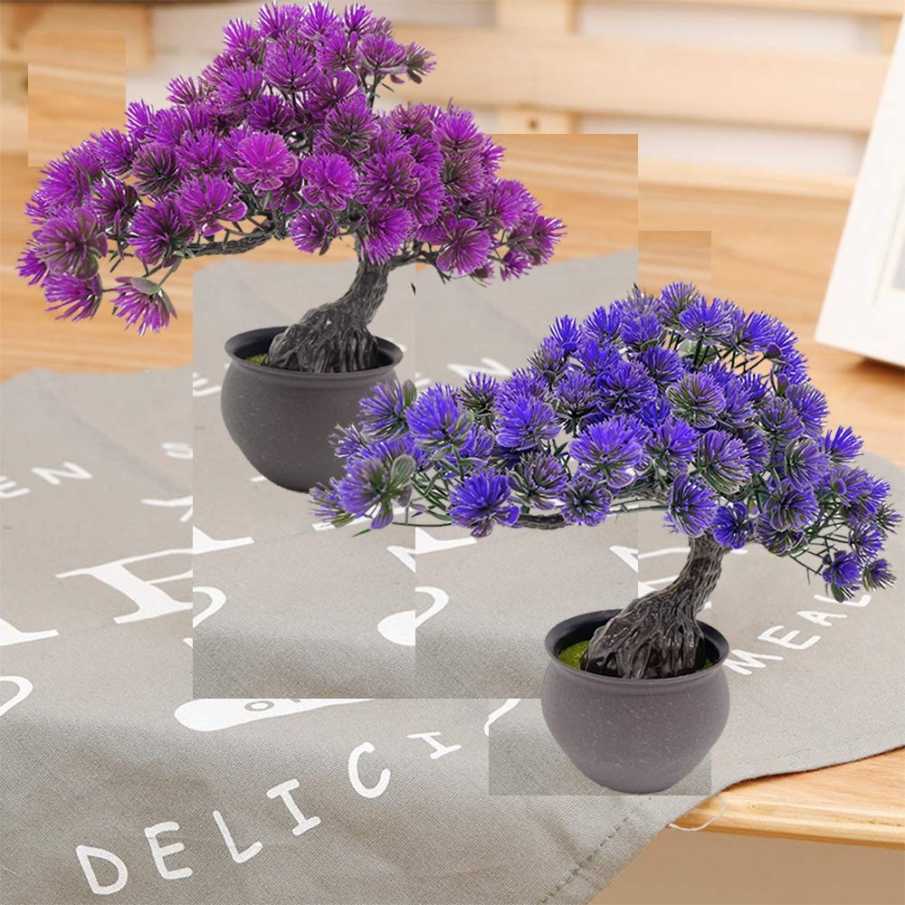 Artificial Bonsai Juniper Tree Potted Faux Japanese Pine Bonsai Simulation Ze…