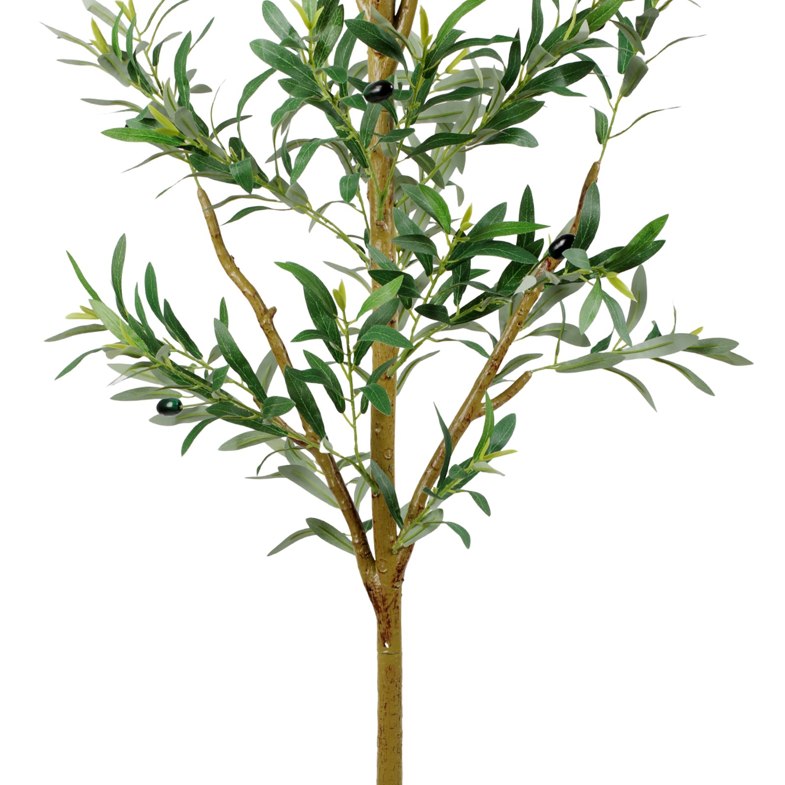 6FT Tall Olive Trees Artificial Indoor Faux Olive Tree Natural Wood Trunk Décor