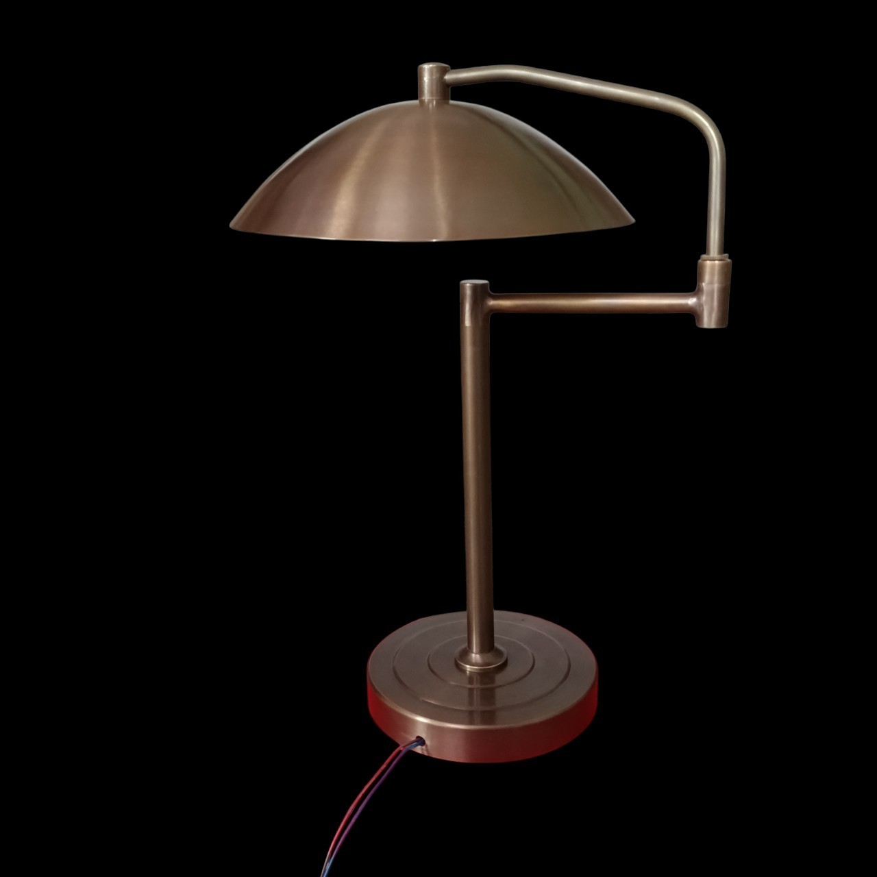 Vintage Brass Desk Lamp | Antique Finish Table Light | Retro Banker Style Lamp |