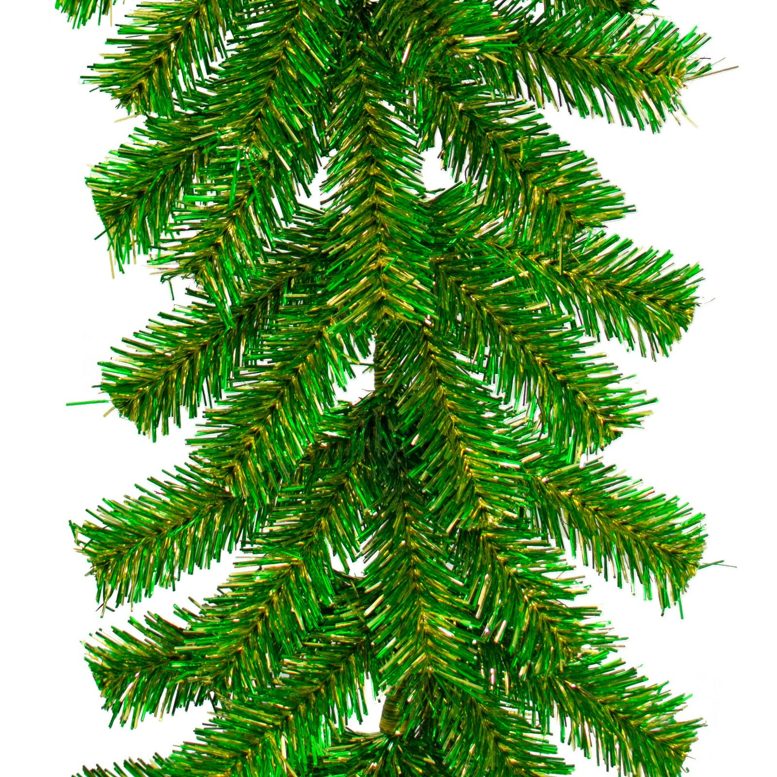 6FT St. Patrick’s Day Brush Garland Green and Gold Firework Tinsel Christmas