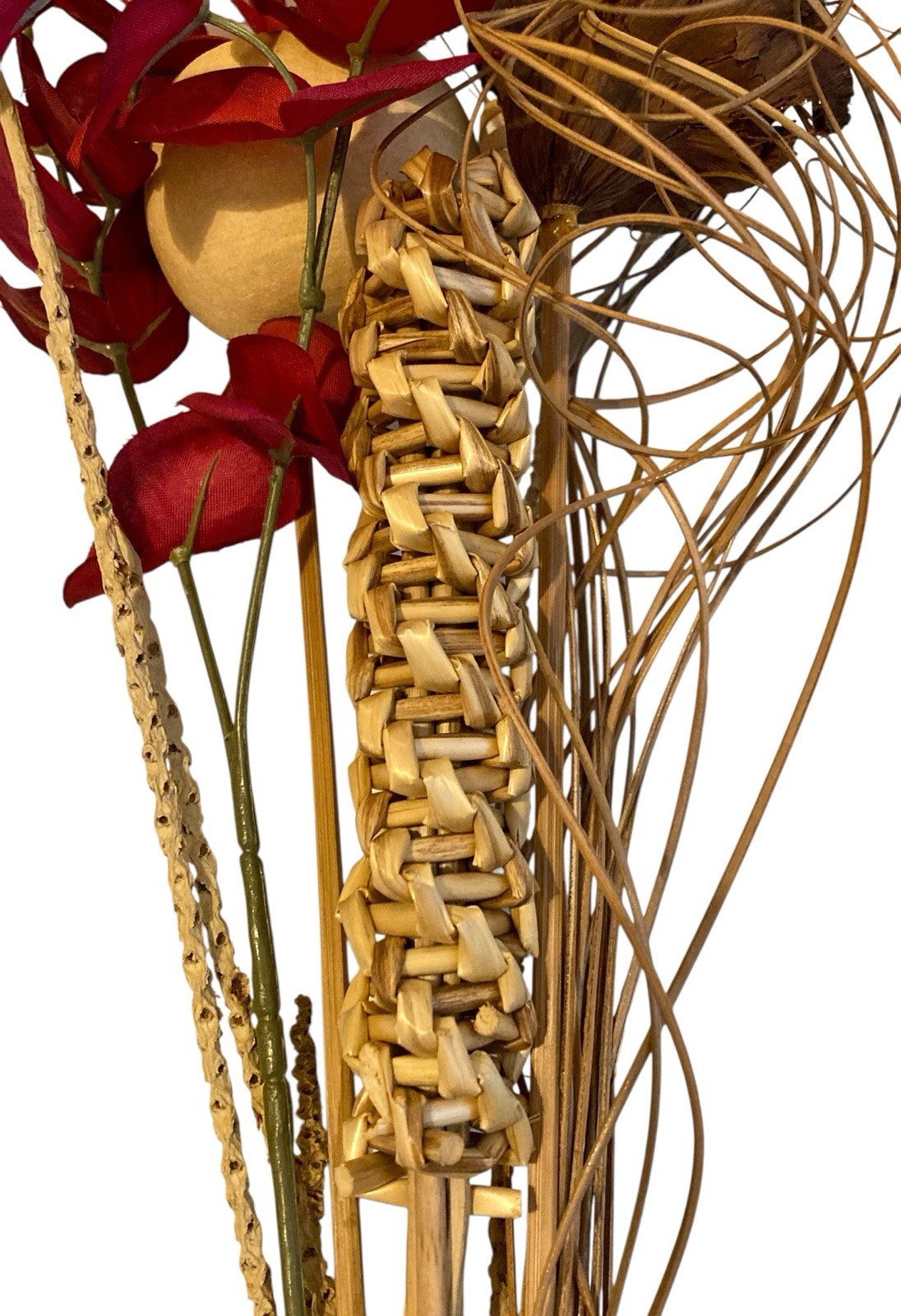 Boho Dried Flower Arrangements 2 Bunches Palm Spears Eucalyptus Seed Pods Decor