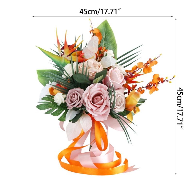 Silk Flower Wedding Bouquet for Outdoor Celebrations Bridal Handheld Bouquet
