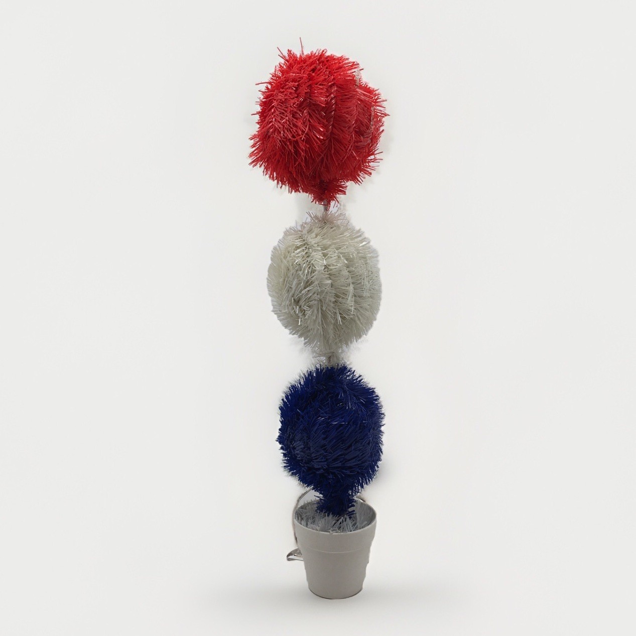 Nearly Natural 2′ Red White & Blue Americana Light-up Topiary