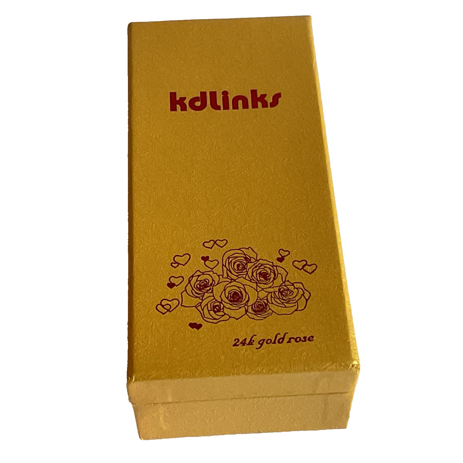 24 Karat Gold Foil Rose KD Links 7” Stem Is Gold Handcrafted
