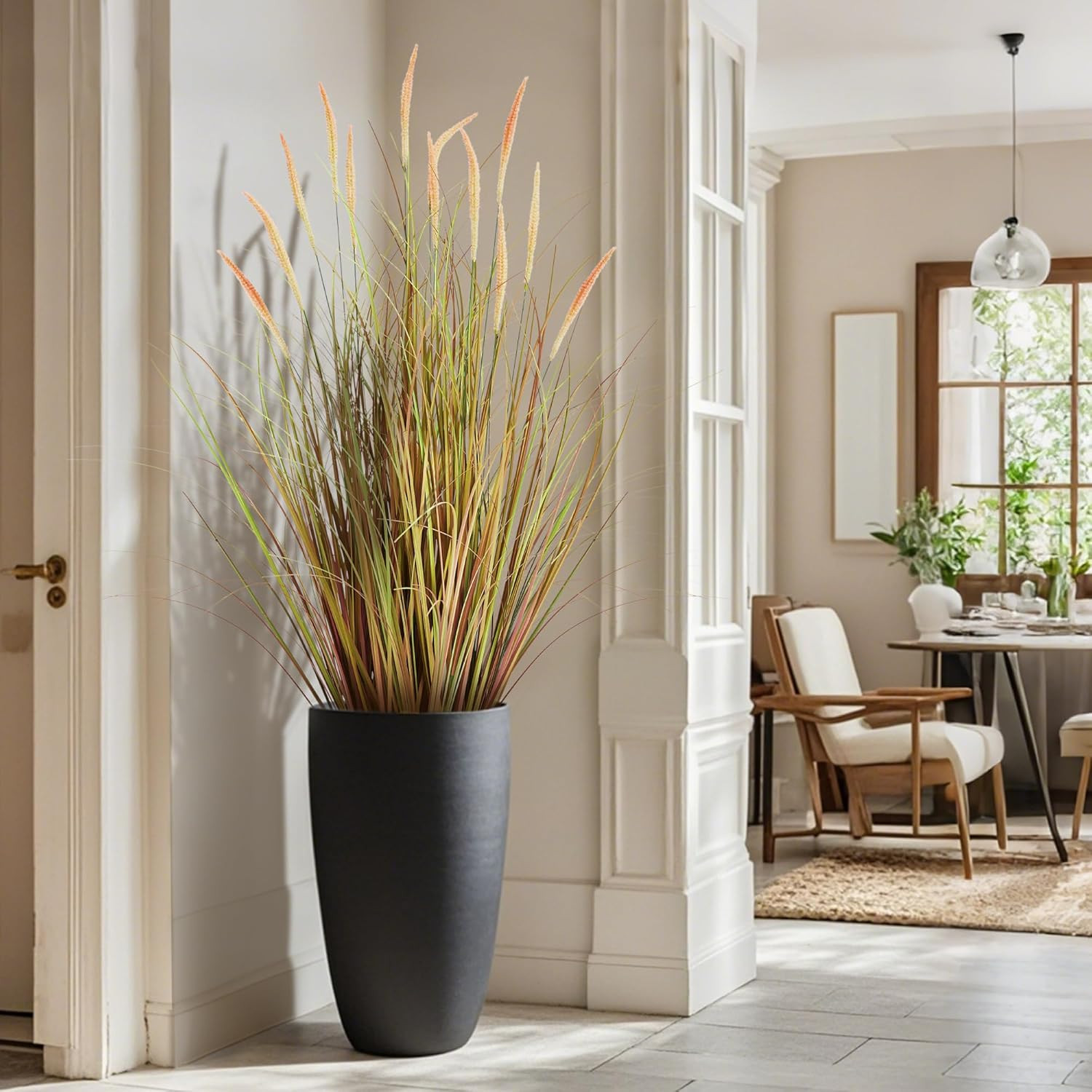 3Ft 2-Pack Artificial Cattail Grass for Home, Office, Wedding Decor