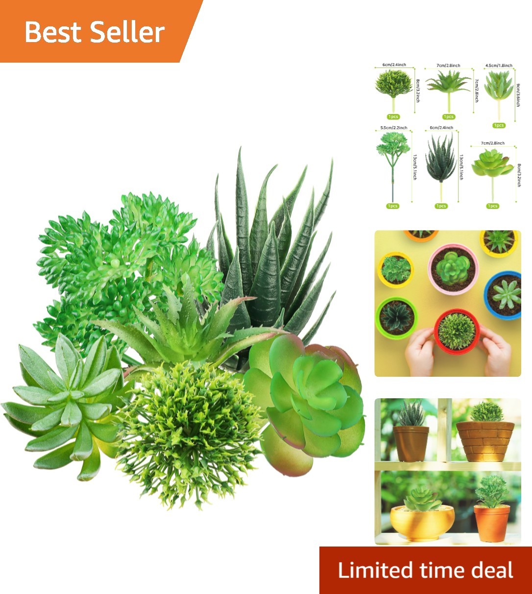 Realistic Hand-Painted Mini Succulents – Perfect for DIY Crafting & Decoration