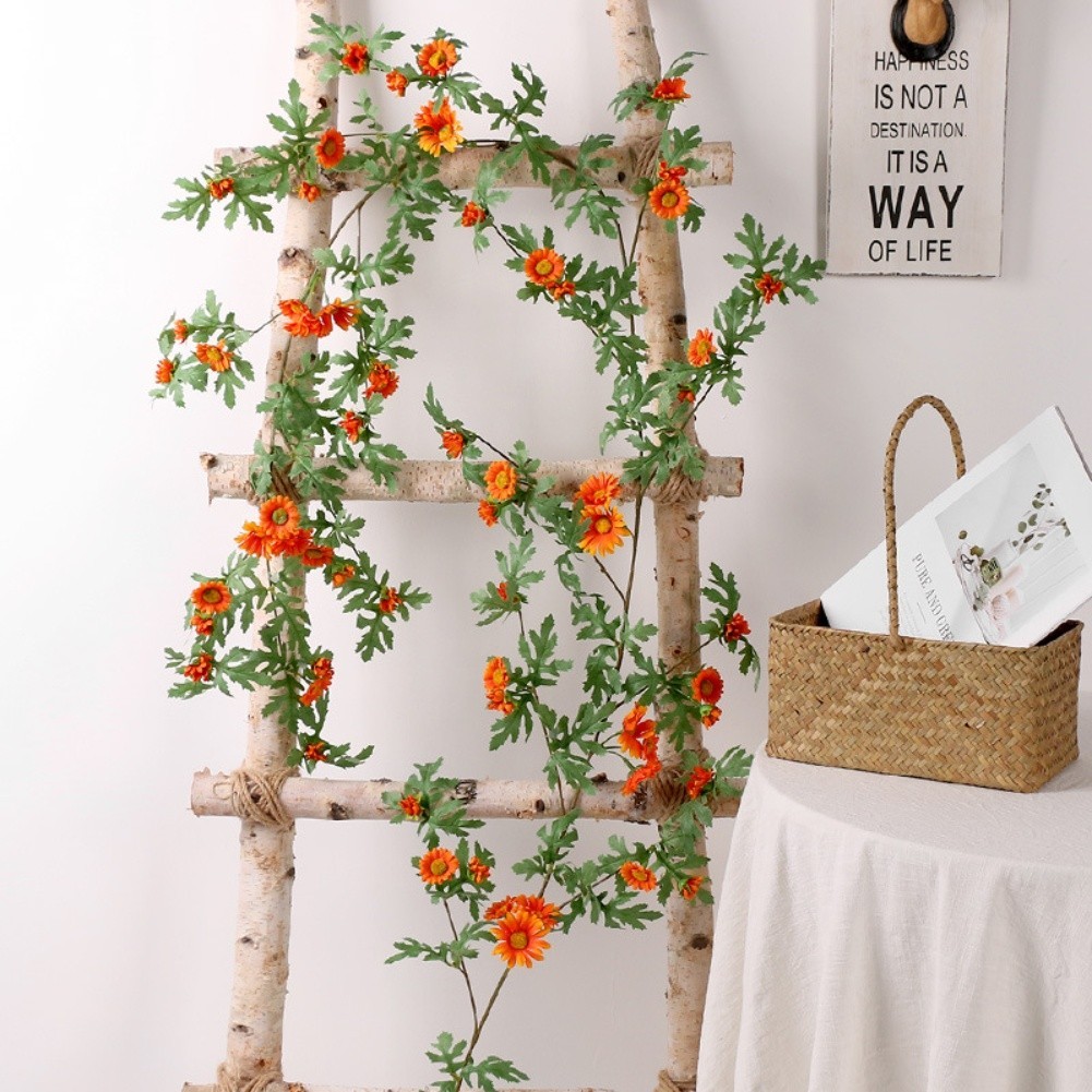 175cm Artificial Flower Garland with Daisy and Sunflower Vine for Home