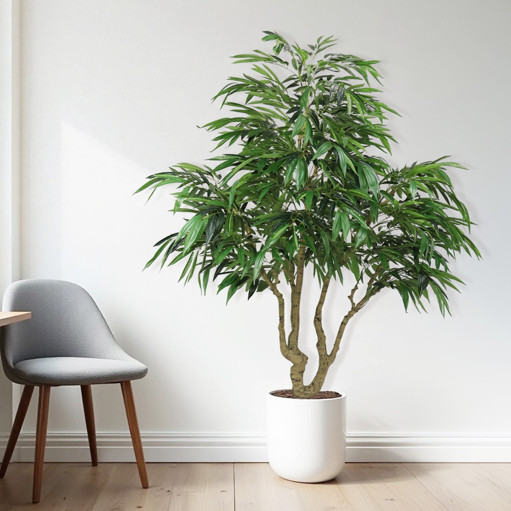 7FT Artificial willow Tree, Indoor Faux slik Greenery Plant for Home, Apartment