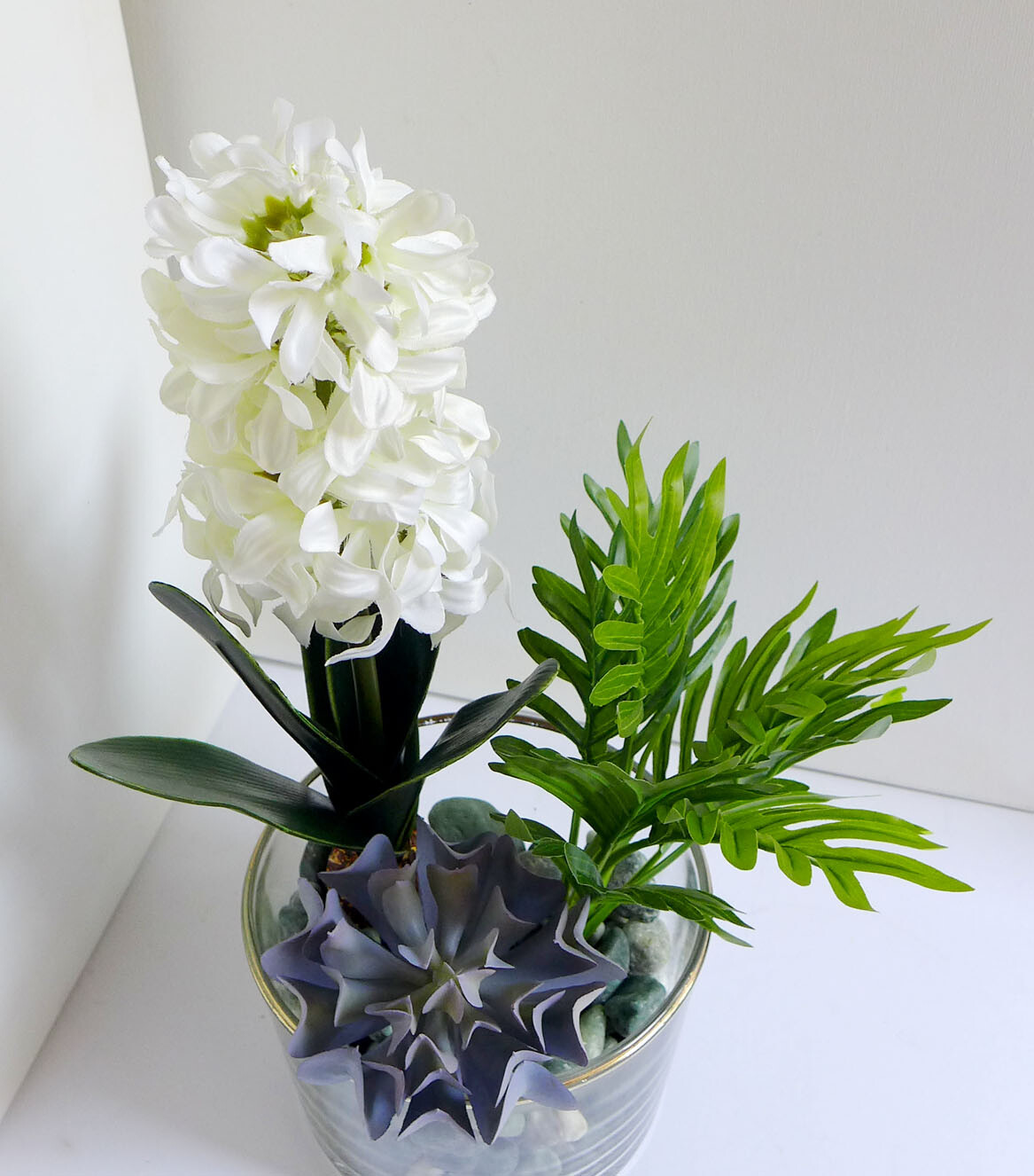 3 Pcs Artificial Blooming Plants Hyacinth Flower With Grasses (#92)