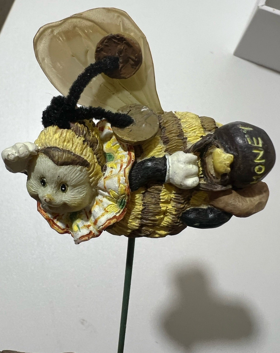 Vintage Fairy Winged Honey Bumble Bees For Garden Potted Plant Flower Decor RARE