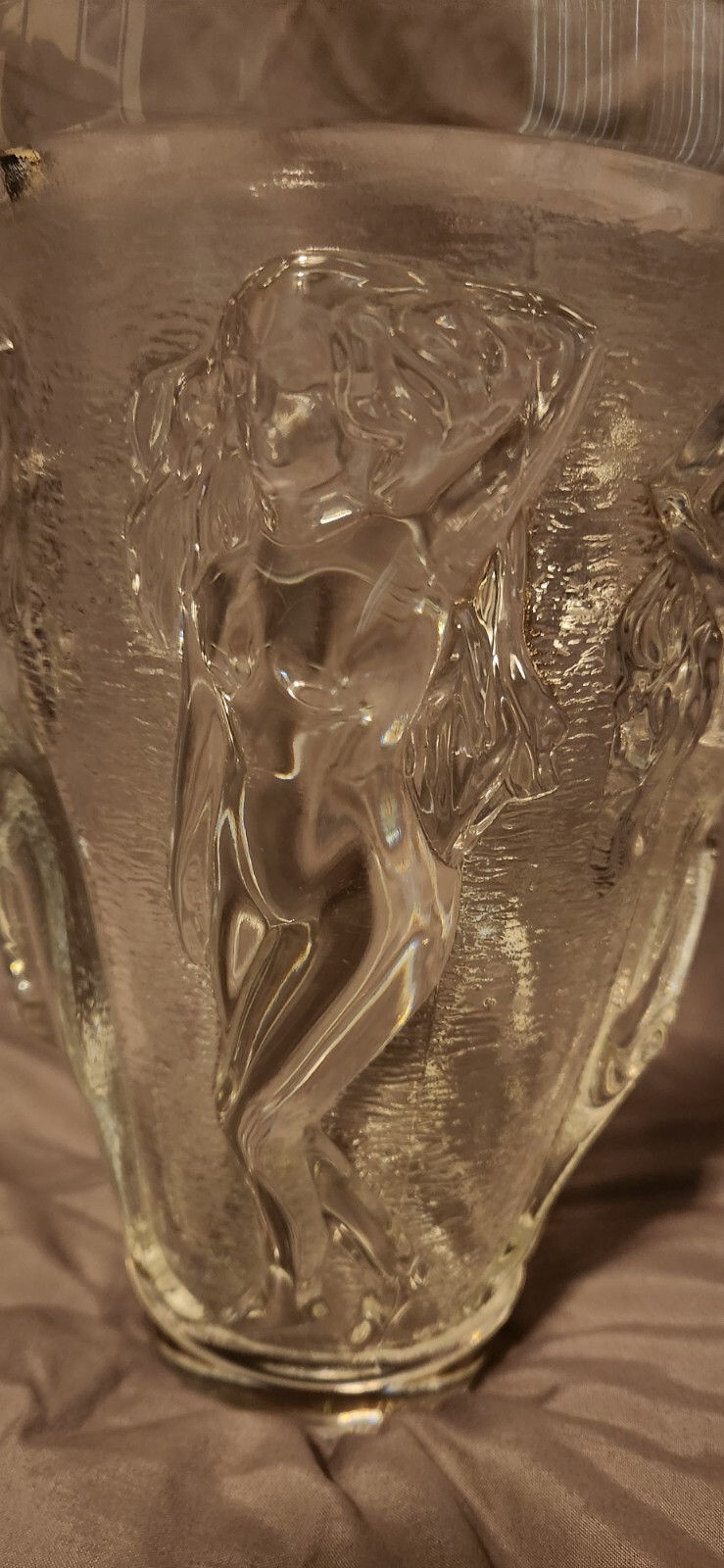 3D Dancing Nude Women Flower Vase HEAVY THICK GLASS