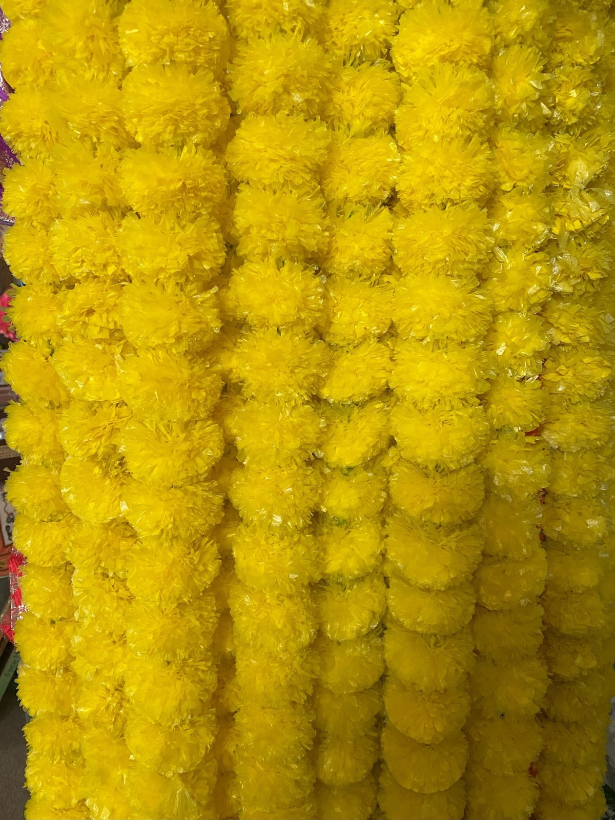 Artificial Marigold Flower Diwali Wedding Strings Yellow And Orange