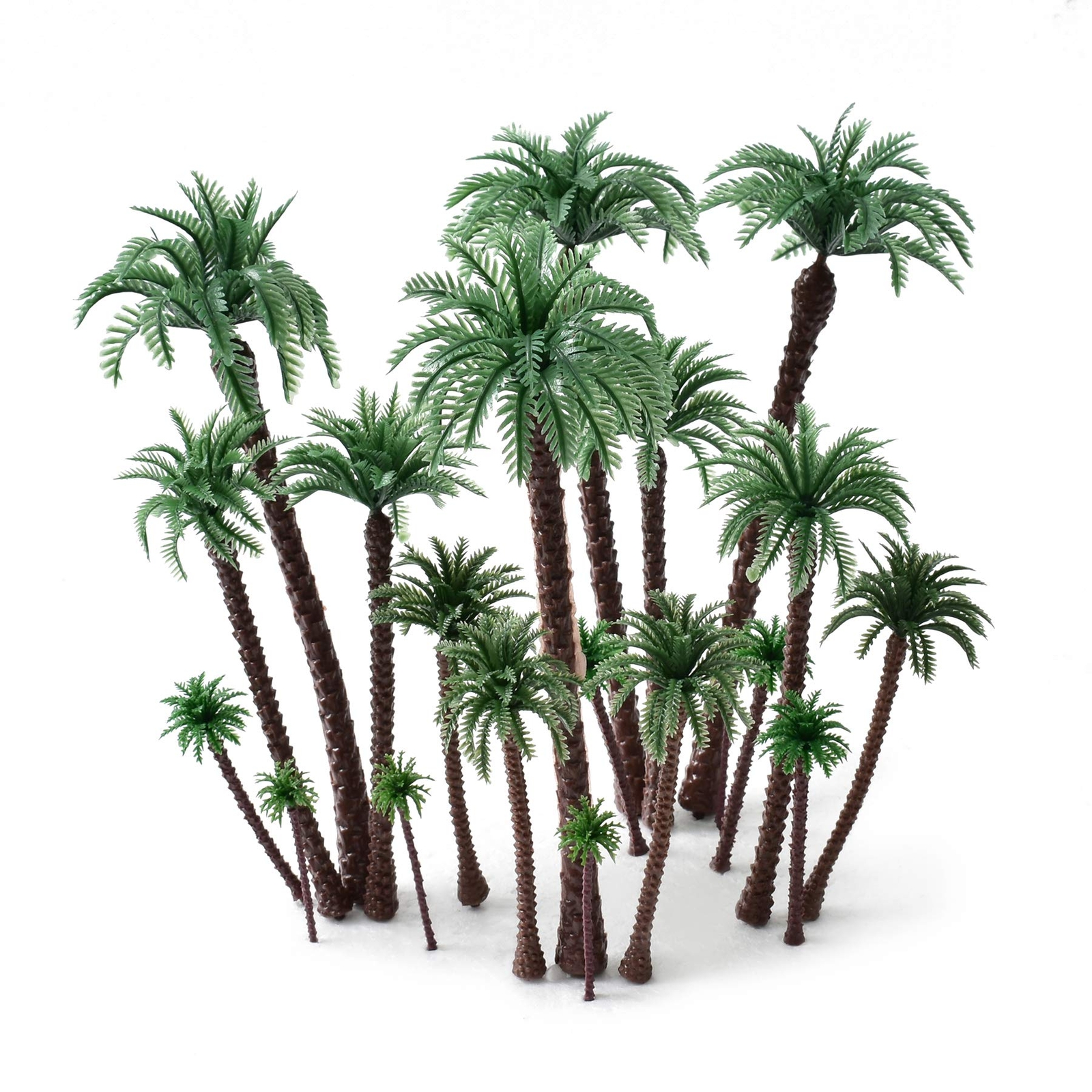 20 Pcs Model Palm Tree Miniature for Train Railway Scenery Diorama Cake Topper