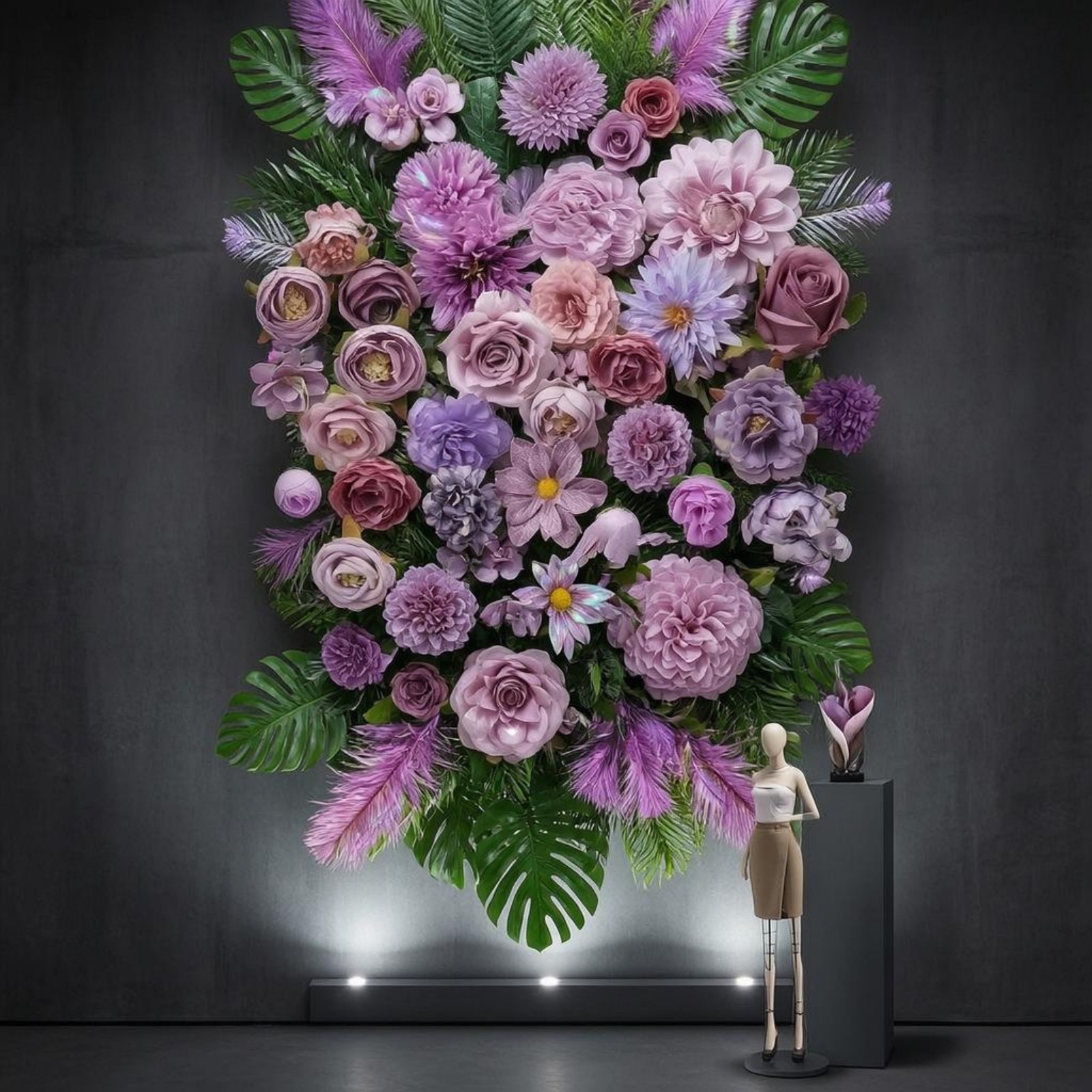 50 Pieces Faux Flower Heads Wedding Decoration Artificial Flower Heads