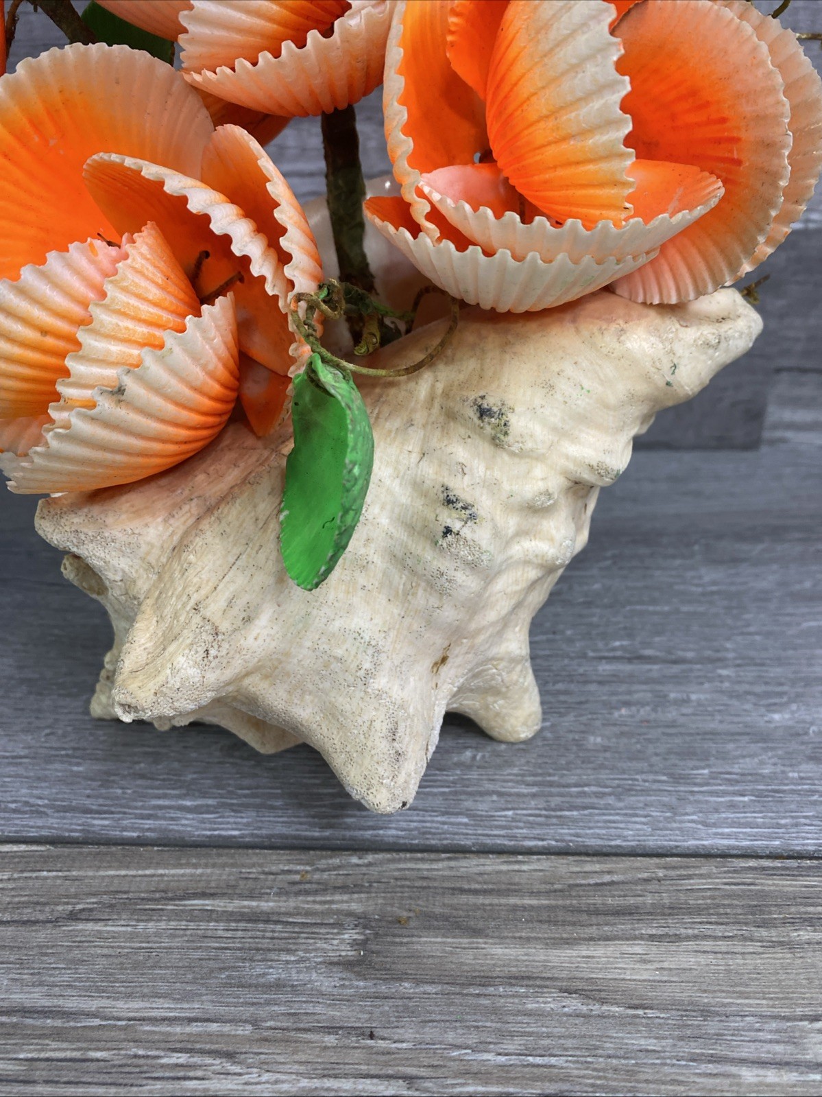 Vintage Seashells Kitschy Flower Bouquet Shell Floral Arrangement