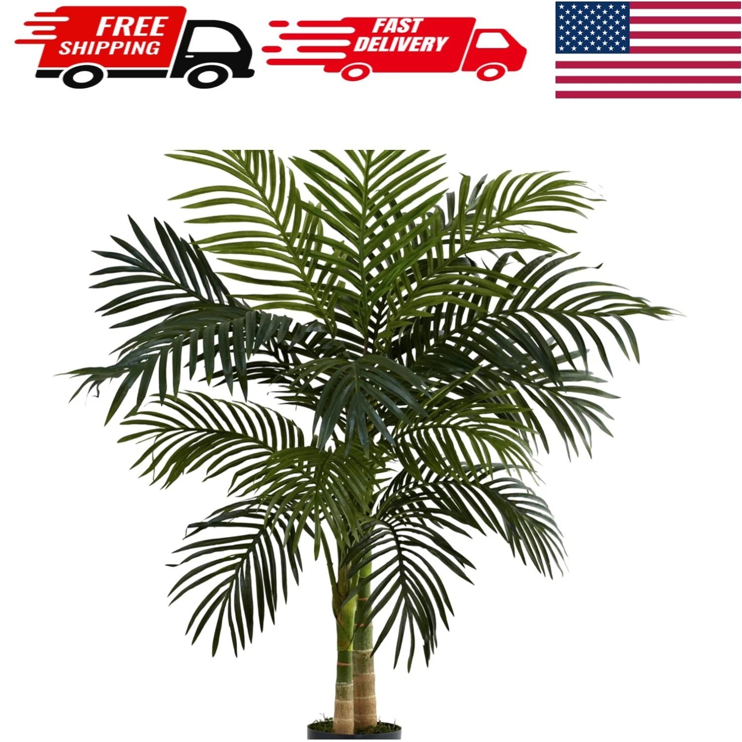 Lifelike 4ft Golden Cane Palm Tree – Perfect Indoor Decor & Housewarming Gift