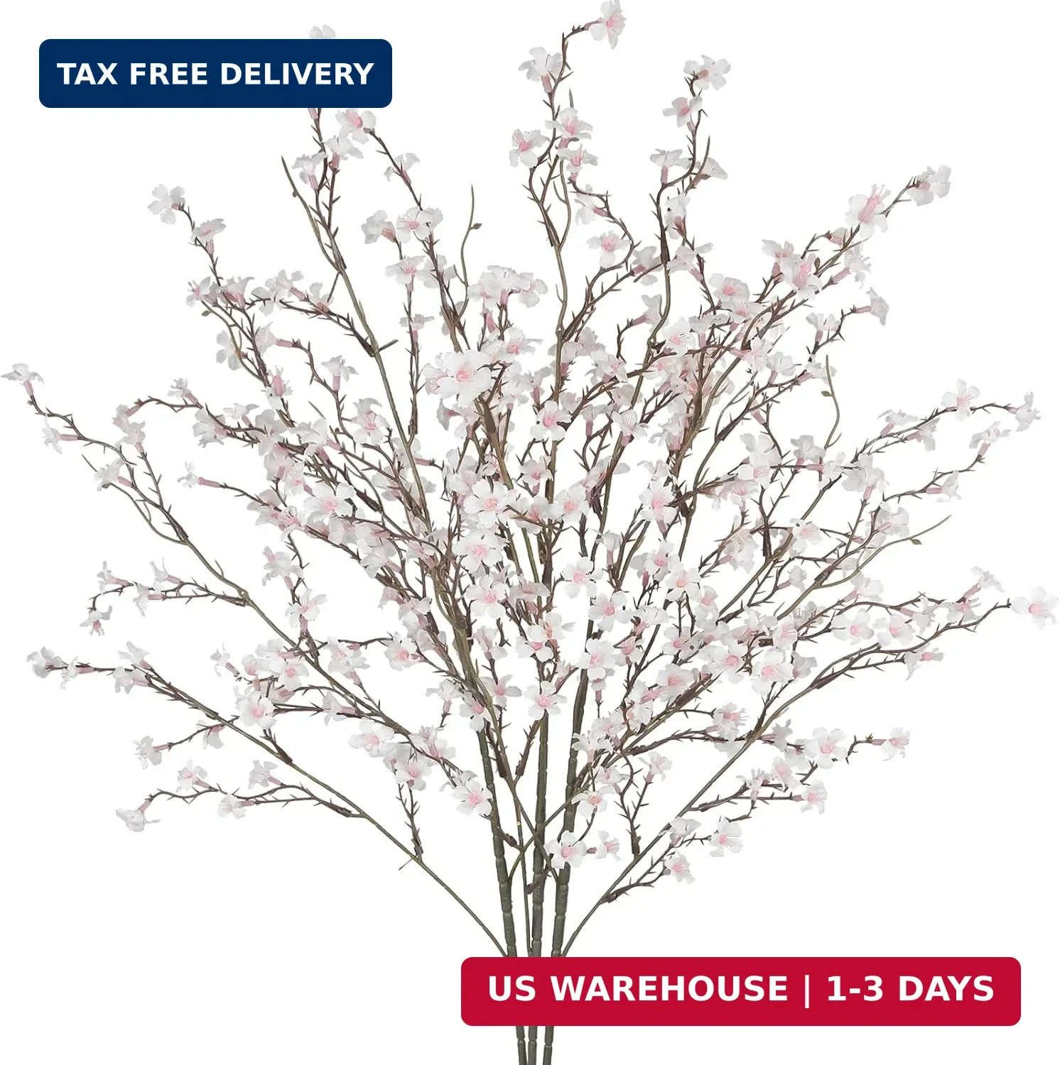 3 Pcs Cherry Blossom Branches Artificial Flowers for Spring Summer Indoor Decora