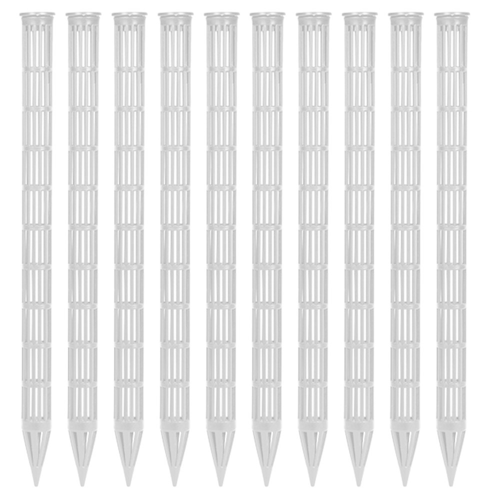 10Pcs White Plant Aeration Stakes for Pots Plastic Anti Root Rot Soil Tubes