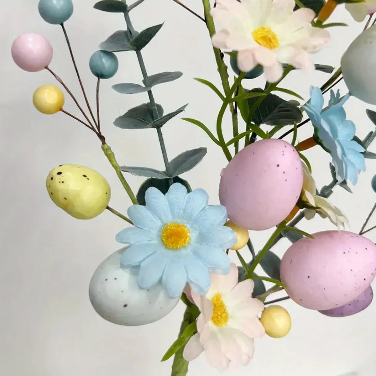 Easter Egg Flower Pick Stem Daisy Berry Spring Branch Easter Bouquet Decor