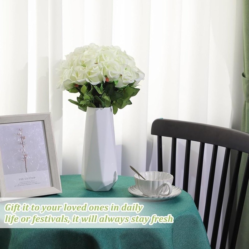 100 Pcs Artificial Roses Bulk Faux Flowers Easy DIY Centerpieces Wedding Decor