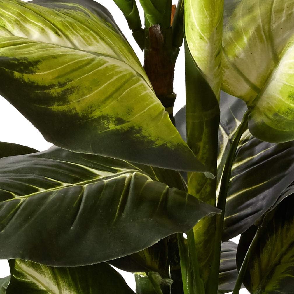 Artificial Dieffenbachia, Floor Plant Faux Greenery With Decorative Planter For
