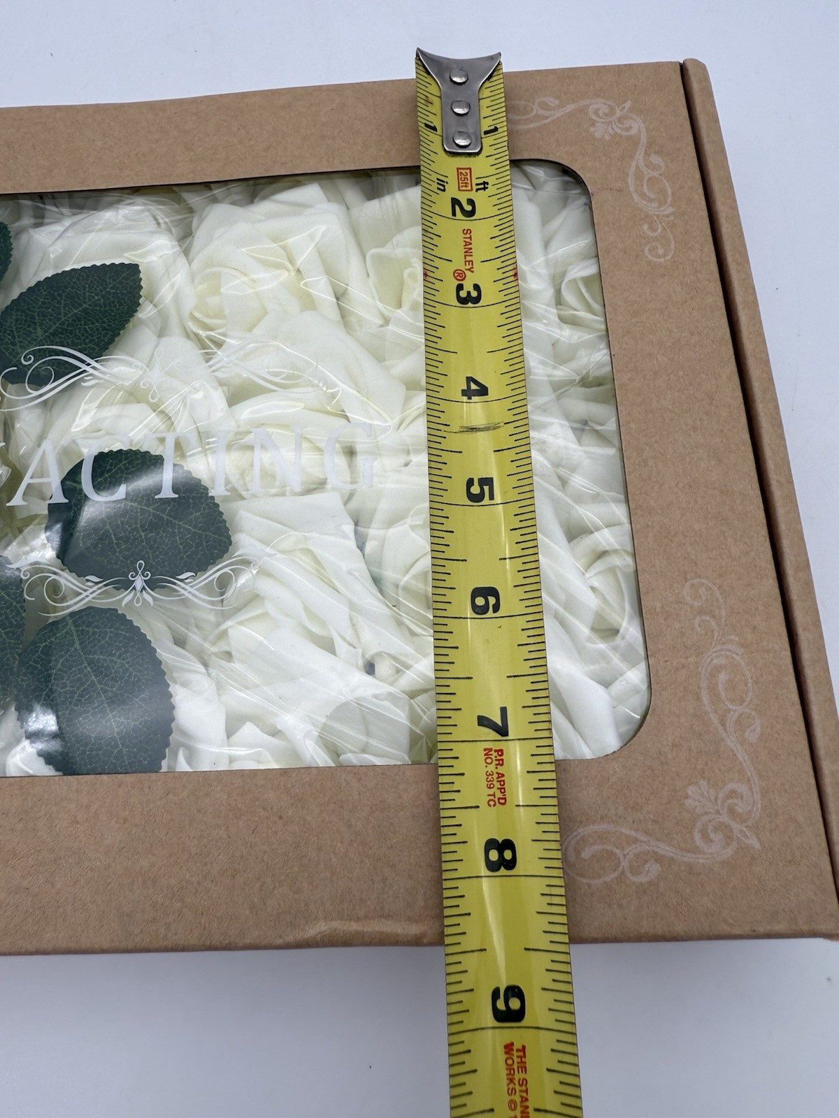 Macting 30pc Faux White Flowers (Roses) New In Box