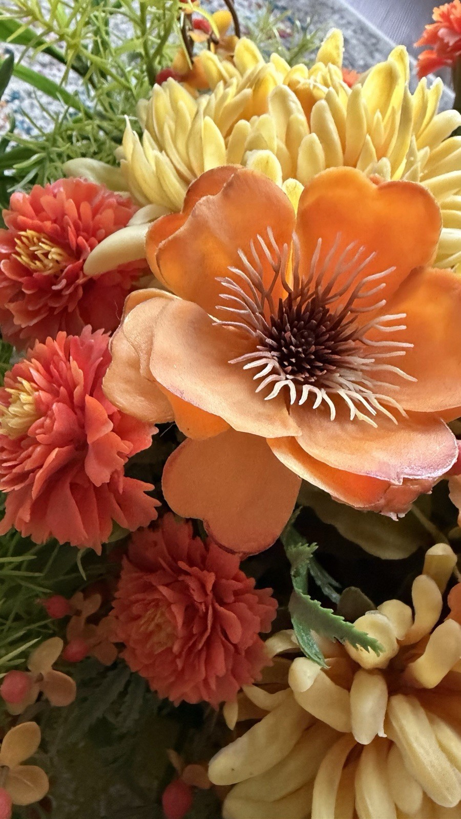 Vintage Centerpiece Plastic Floral Haeger Pottery Fall Autumn F15