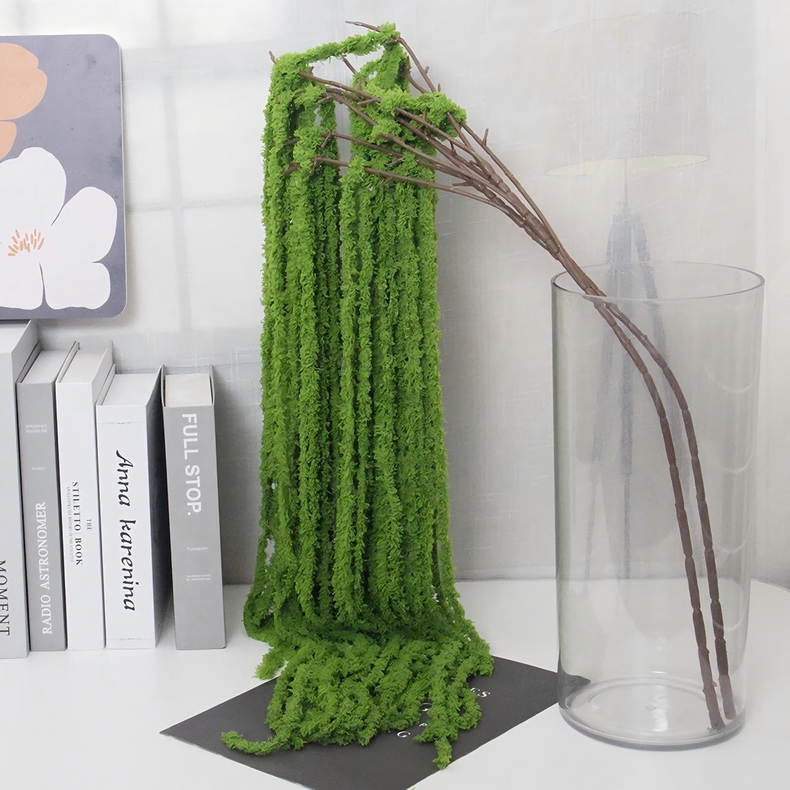 8pcs Artificial Yarn Amaranthus 22″ Faux Yarn Lover Tears Fake Hanging Green …