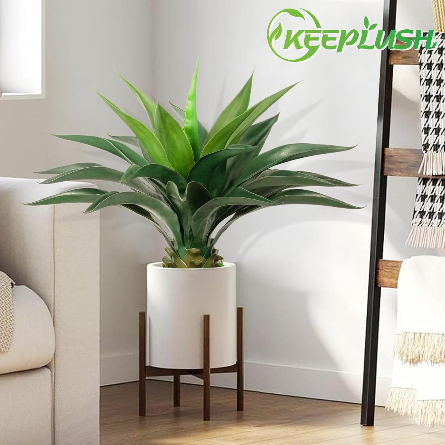 2Ft Artificial Agave Plant – Realistic Fake Aloe Vera for Home & Office Decor