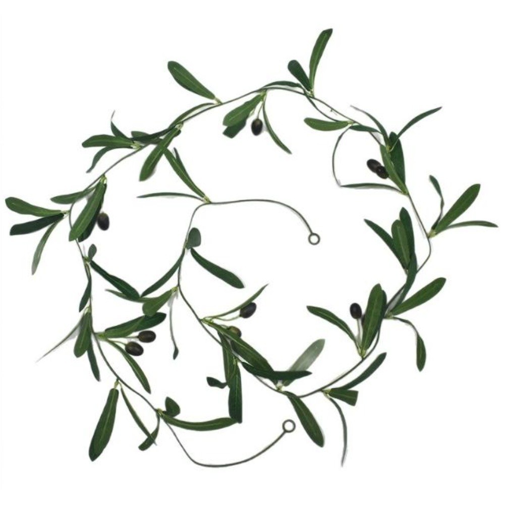 Artificial Olive Branch Garland 180cm with Berries for Room Decoration
