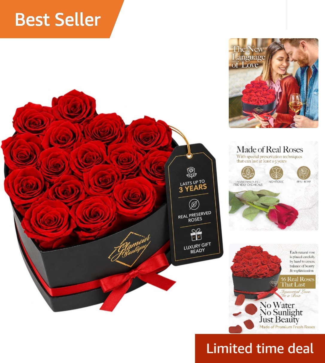 Forever Red Roses Gift Box – Timeless Preserved Flowers for Special Occasions