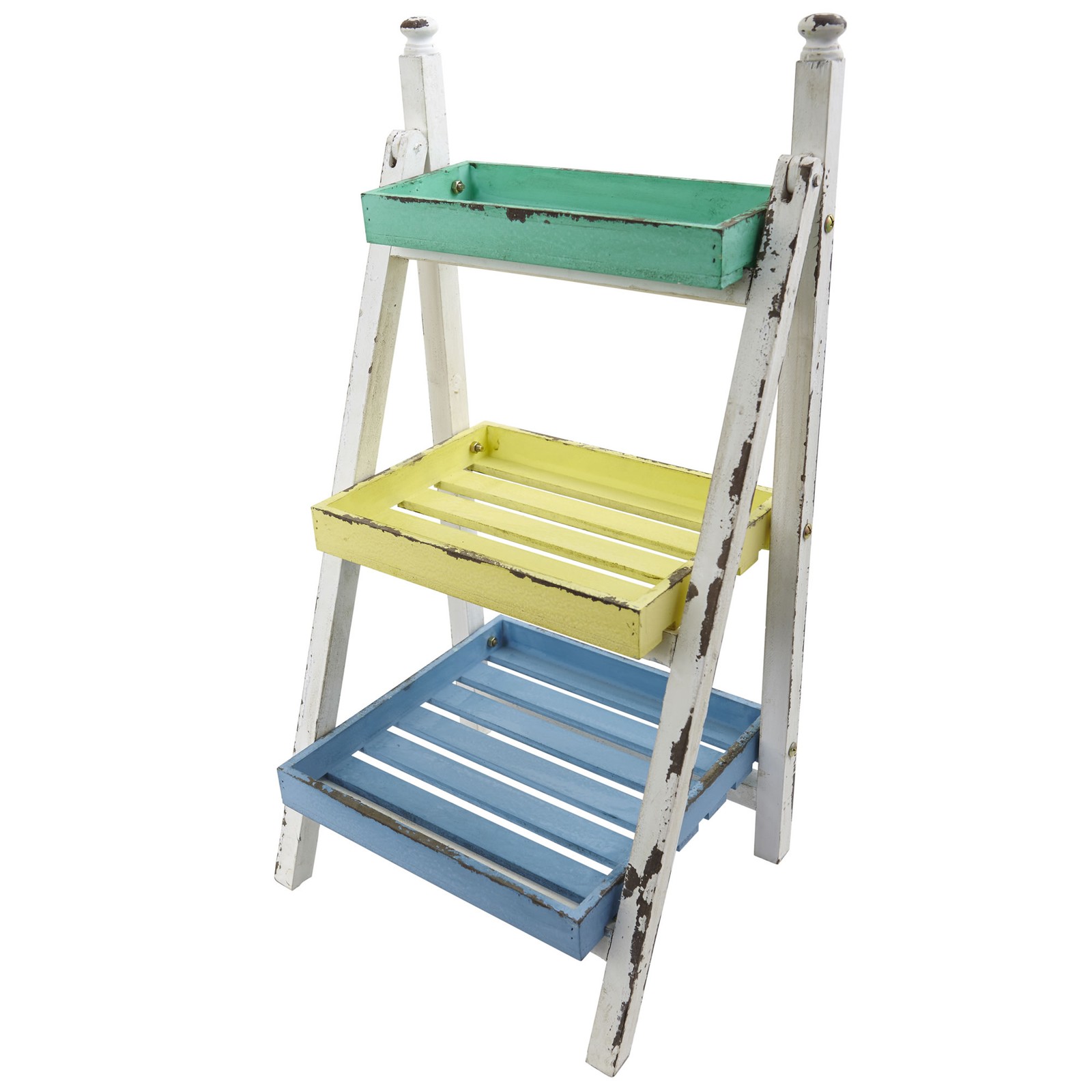 26.5″ Farmhouse Decorative Stand 3 Shelves Storage Display