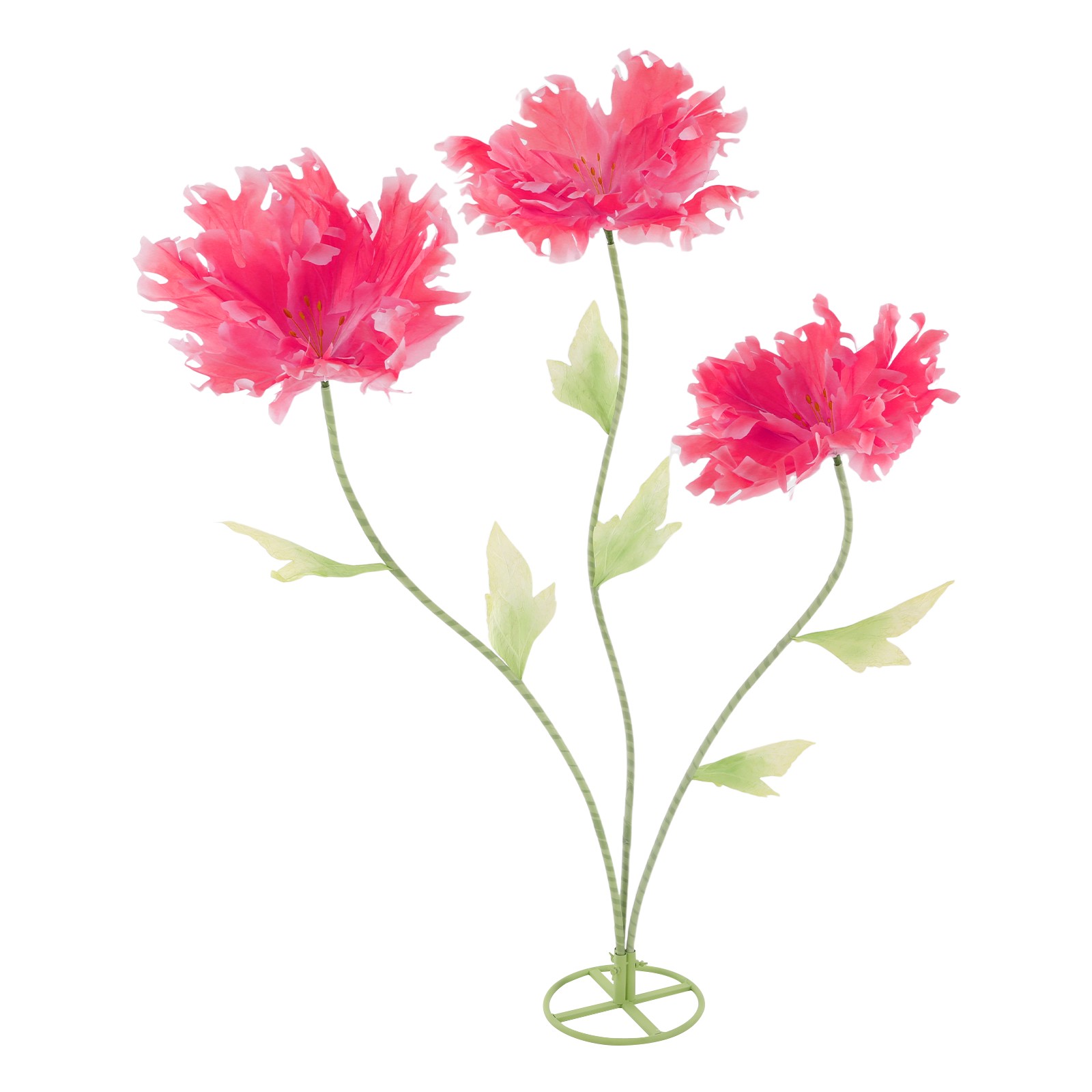 3 Head Artificial Chrysanthemum Flower Decor, Pink, 17.7-27.6 Inch Heads