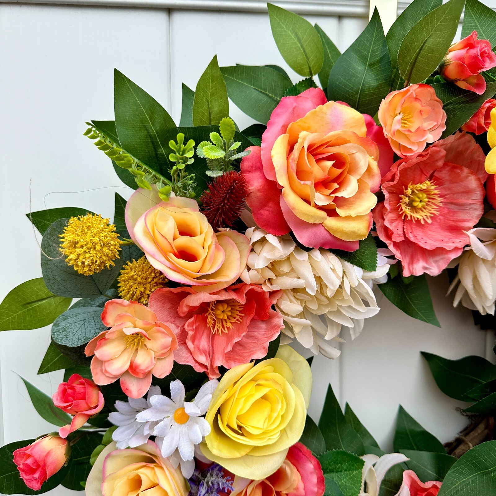 Rose, Chrysanthemum, Grandiflorum, and Peony Wreath