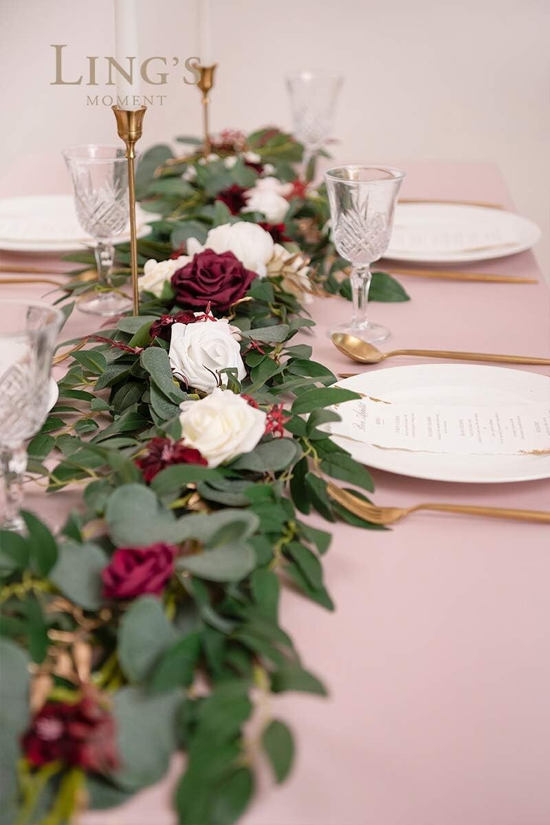 Artificial Eucalyptus and Willow Garland, 6 FT Fake Vine Greenery Leaves