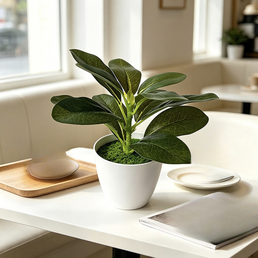 Compact Fake Plant 16cm Height for Photography Studio or Live Stream Backdrop
