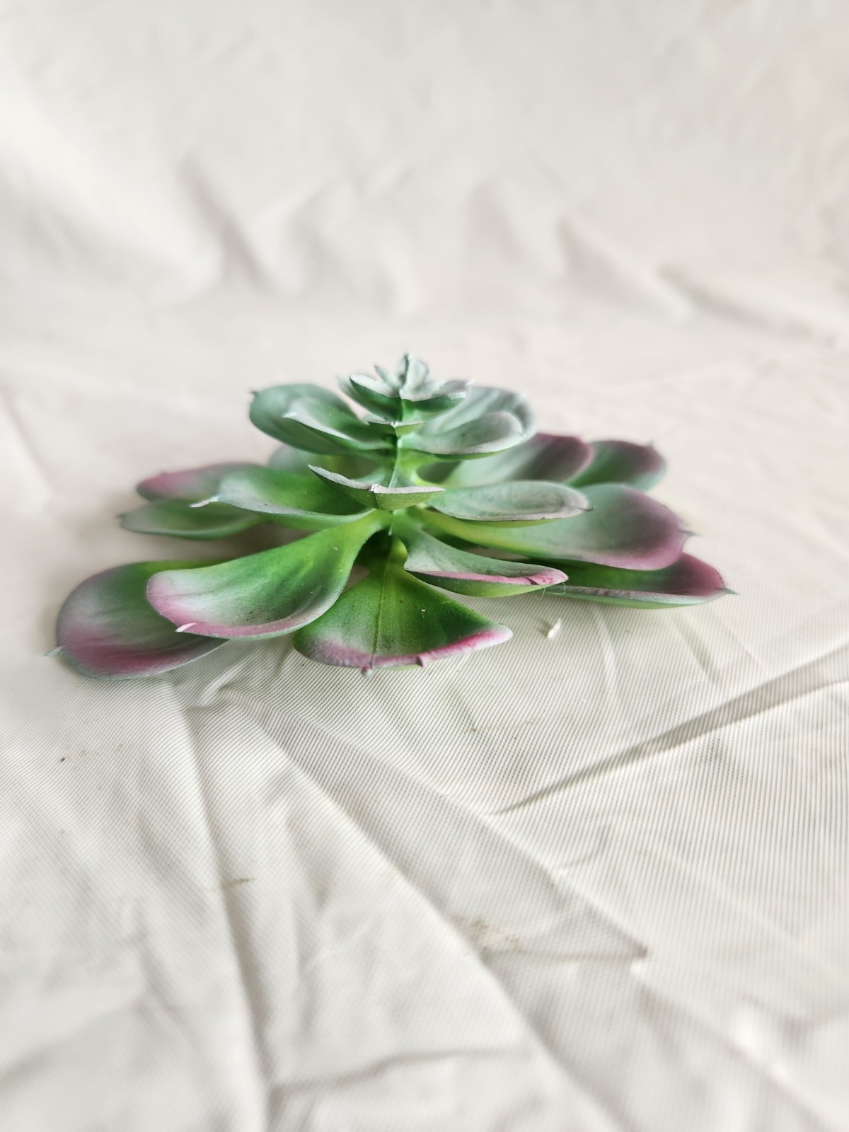 2 Artificial Succulent Rubber Flowers Floral Decor • Beautiful Sky Blue