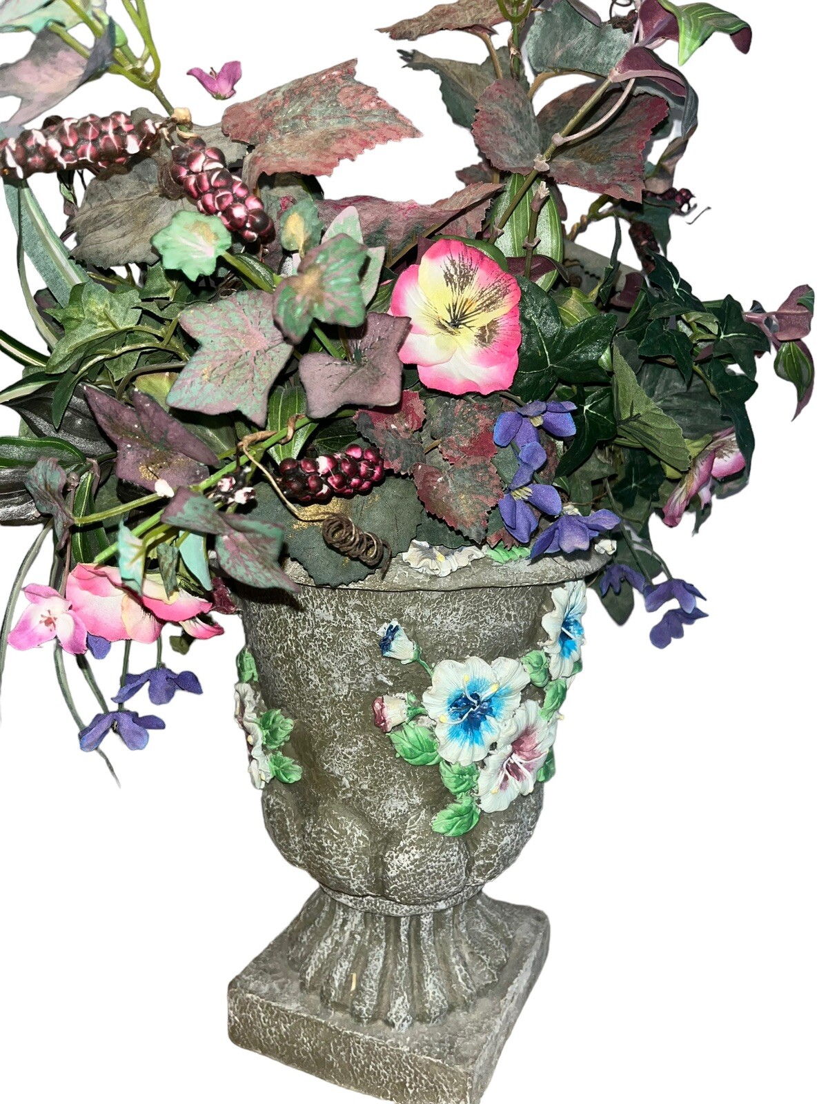 Decorative Planter Faux Greenery Floral Home Decor Large Sized