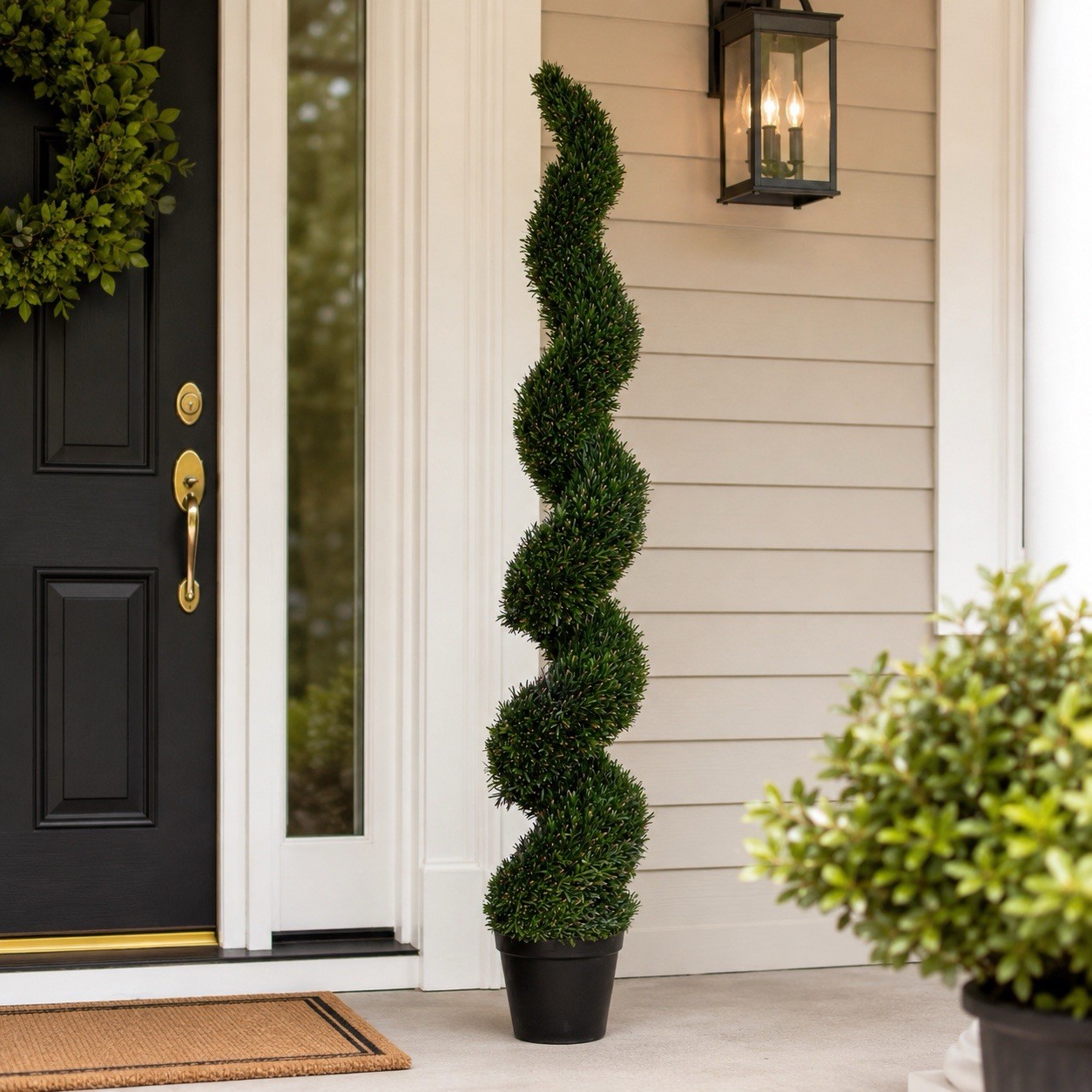 7’ UV Artificial Rosemary Lifelike Topiary Spiral Tree Indoor Outdoor Home Decor