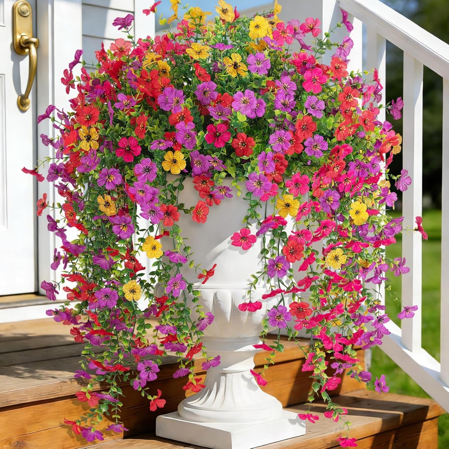 Realistic Fake Daisy Plants – 8 PCS Assorted Colors