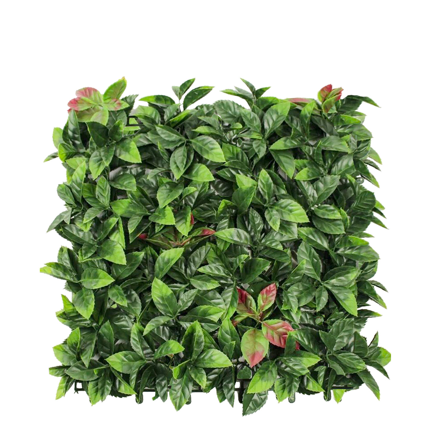20″ Artificial Faux Photinia Leaf Mats Greenery Home Festival Wall Decor Panel