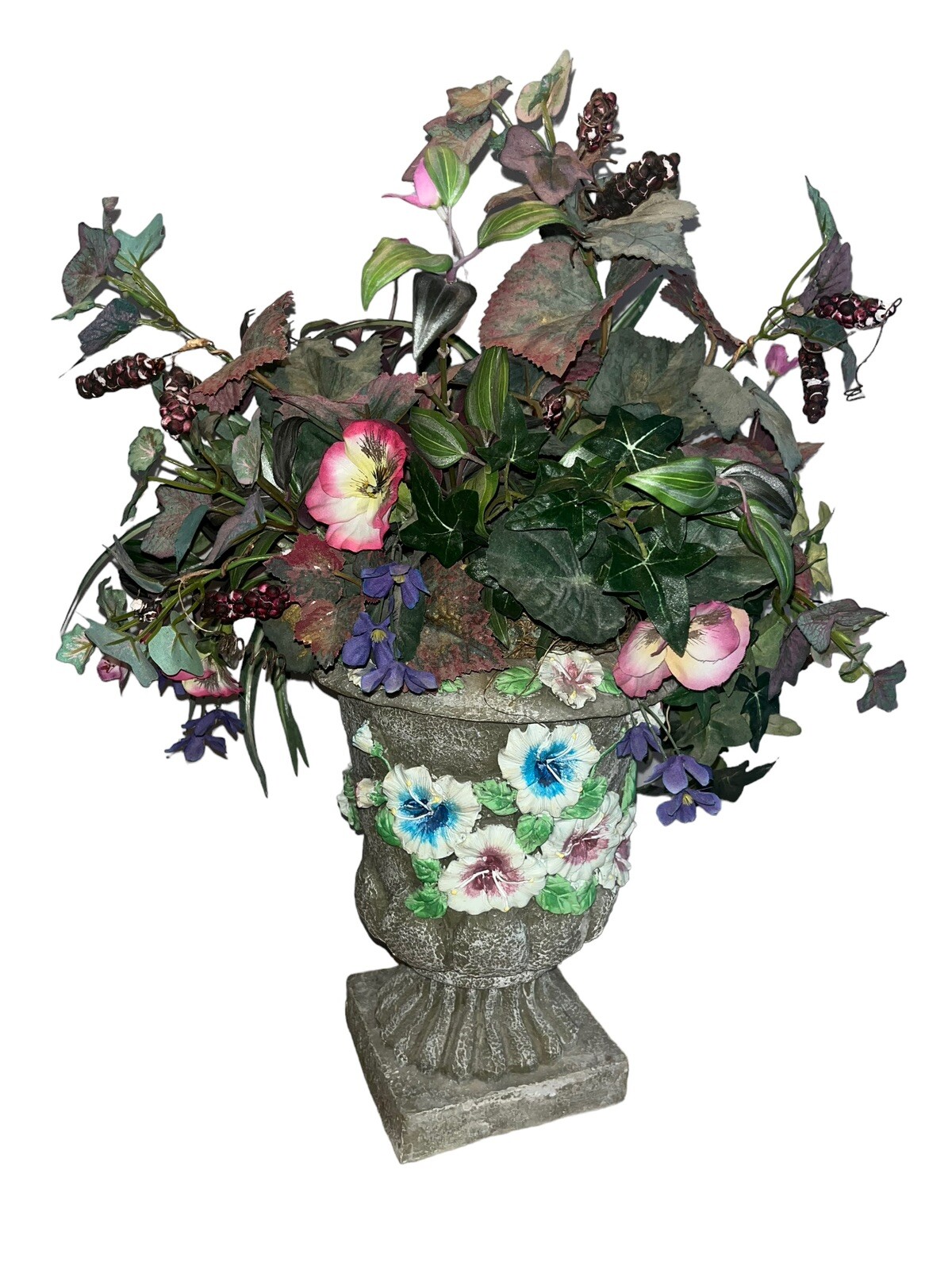 Decorative Planter Faux Greenery Floral Home Decor Large Sized