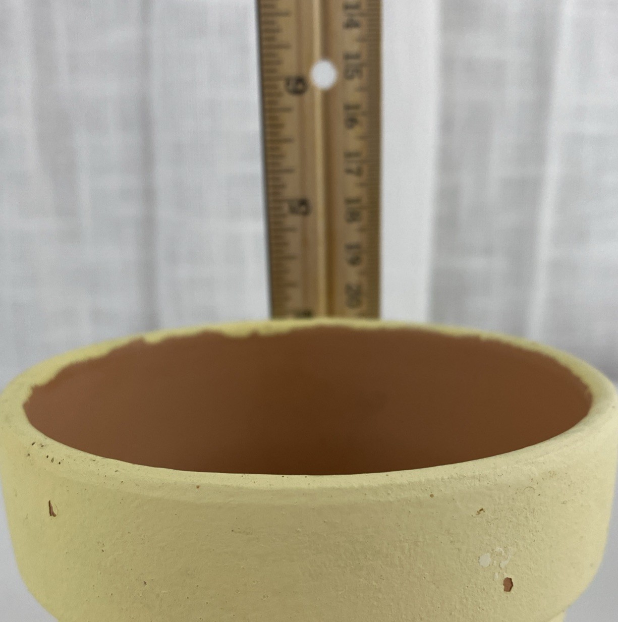 Artificial Plant Chives in Yellow Terracotta Clay Flower Pot Home Faux Indoor