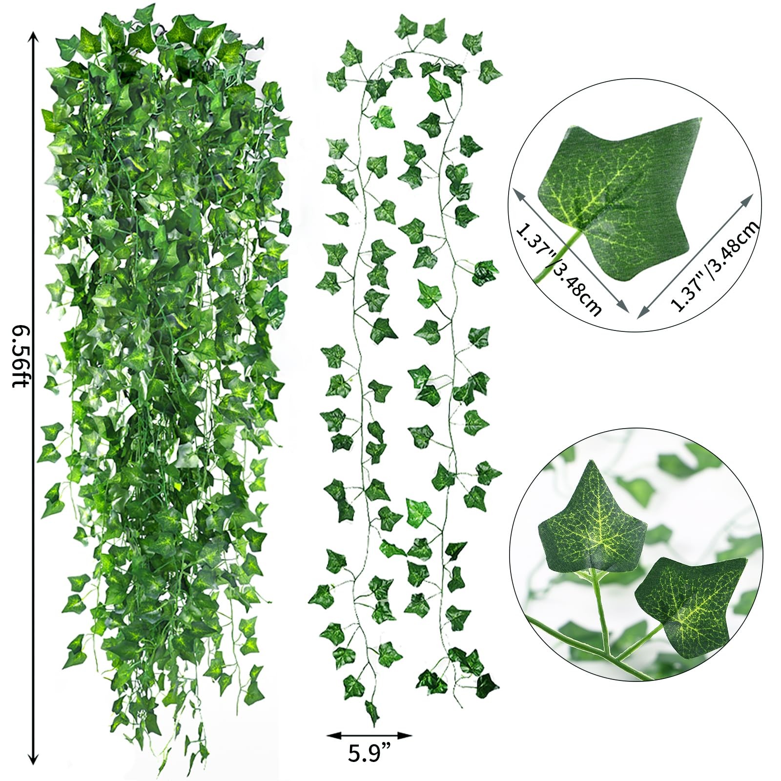 36 Pack 236 Feet Artificial Vines for Bedroom, Fake Ivy for Room Wedding Deco…
