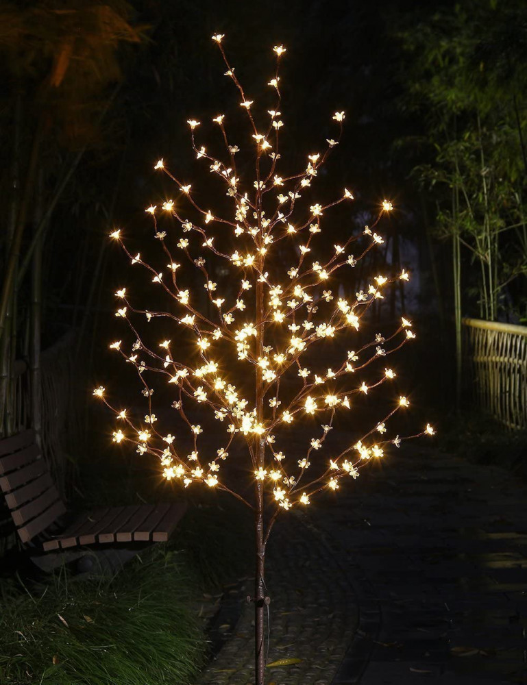 LIGHTSHARE 6.5 feet 208L LED Lighted Cherry Blossom Tree, Warm White,…