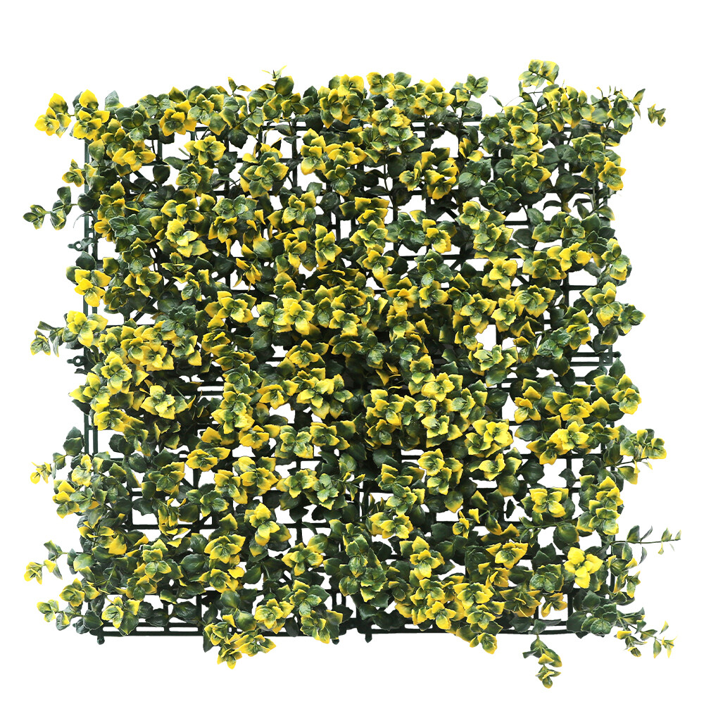 Artificial Yellow Reineckea Carnea Mat Faux Fence Panel Wall Decor Grass Hedge